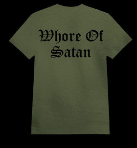 WHORE OF SATAN Army green (T-paita)