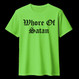 WHORE OF SATAN Lime green (T-shirt)