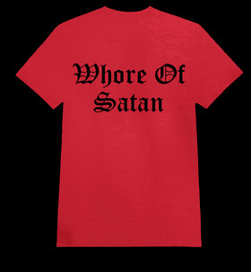 WHORE OF SATAN red (T-paita)