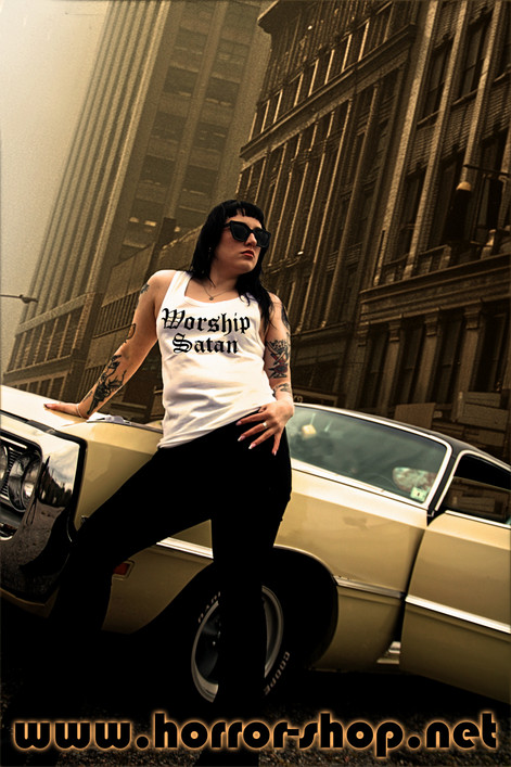 WORSHIP SATAN  White (T-shirt)