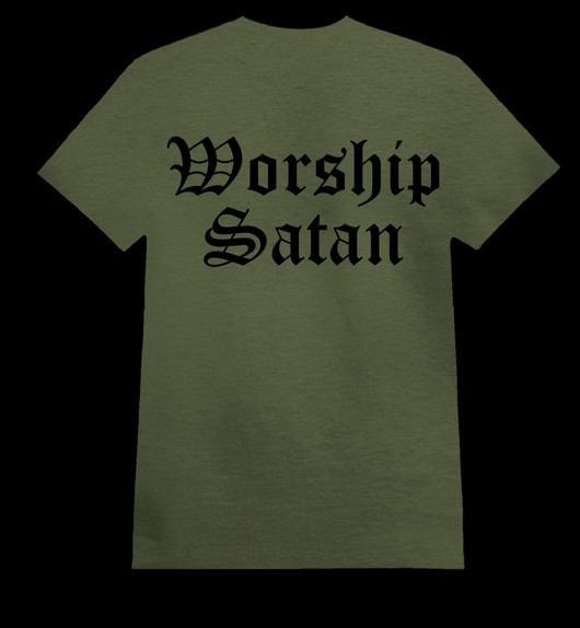 WORSHIP SATAN Army Green (T-shirt)