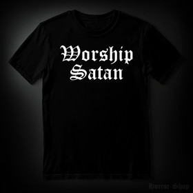 WORSHIP SATAN black (T-paita)