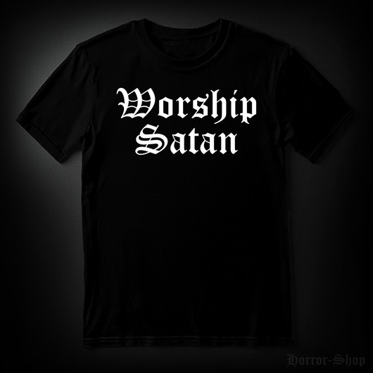 WORSHIP SATAN black  (T-shirt)