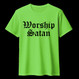 WORSHIP SATAN Lime green (T-shirt)