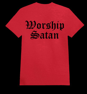 WORSHIP SATAN red (T-paita)