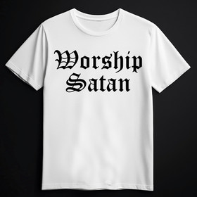 WORSHIP SATAN  White (T-paita)