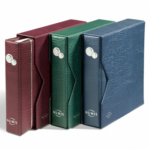 Leuchtturm Numis- kolikkokansio, punainen, sis. 5 välilehteä