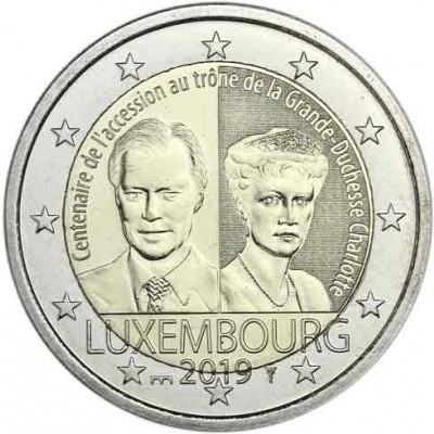 Luxemburg 2 € 2019 Charlotte 100 v. BU Silta-mintmark