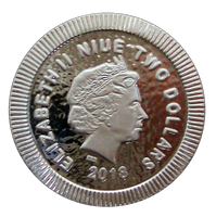 Niue 2 $ 2018 Pallas Athenen pöllö 1oz Ag