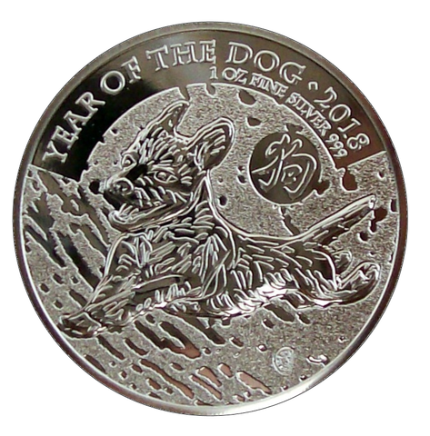 Britannia 2 £ 2018 Year of the Dog 1oz Ag