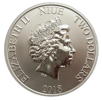 Niue 2 $ 2018 Roope-setä 1 oz HOPEA