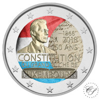 Luxemburg 2 € 2018 Perustuslaki 150 vuotta väritetty