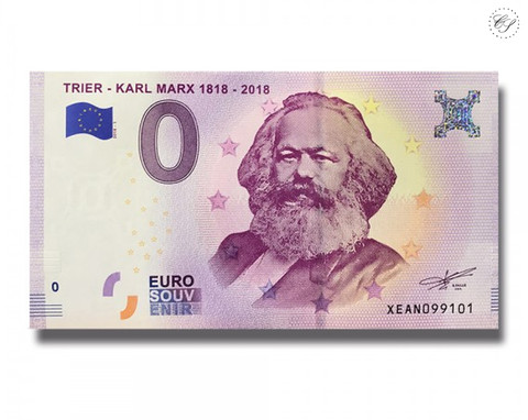 Saksa 0 euro 2018 Karl Marx UNC