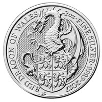 Britannia 5 £ 2017 Queen's Beast Dragon 2 Unssia Ag