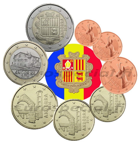 Andorra 1s- 2 € 2014-2019 UNC