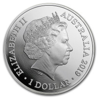 Australia 1 $ 2019 Delfiini 1oz hopearaha