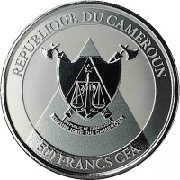 Kamerun 500 frangia 2019 Gepardi 1 oz Ag