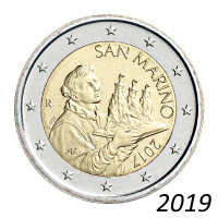 San Marino 2 € 2019 The Portrait of San Marino UNC