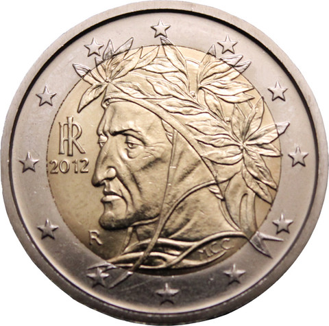 Italia 2 € 2018 Dante Alighieri UNC