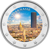 Montparnasse 2 € 2020 -juhlaraha, väritetty (#1)