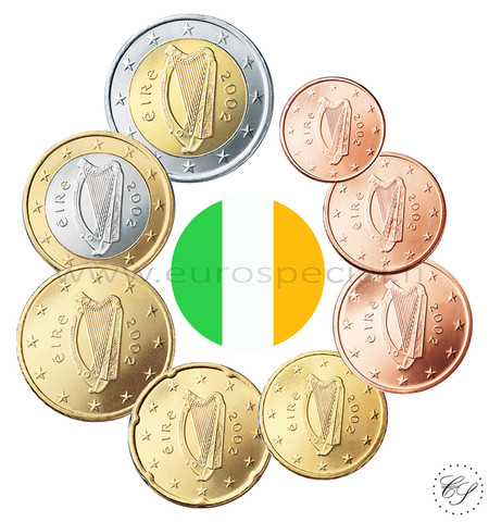 Irlanti 1s - 2 € 2009 UNC