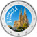 Sagrada Familia 2 € -juhlaraha, väritetty