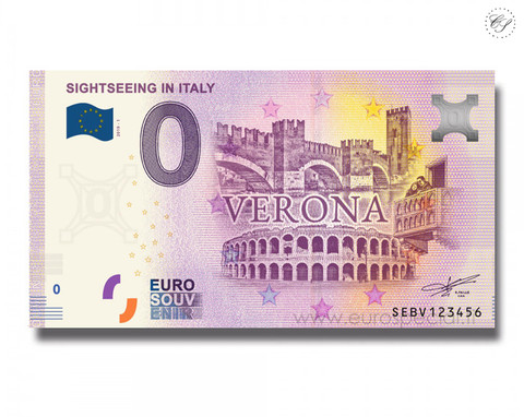Italia 0 € 2019 Veronan nähtävyydet UNC