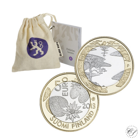 Suomi 5 € 2013 Pohjolan luonto, Kesä, Proof