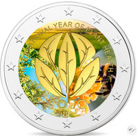 Belgia 2 € 2020 Kasvinterveysvuosi, väritetty (#2)