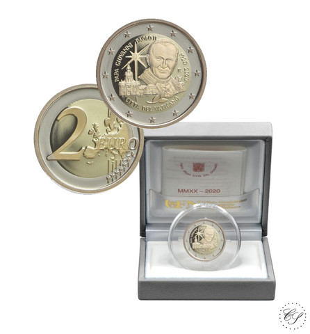 Vatikaani 2 € 2020 Paavi Johannes Paavali II, Proof