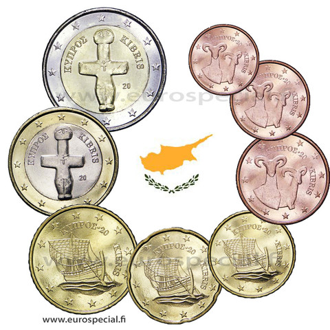 Kypros 1s - 2 € 2020 UNC 