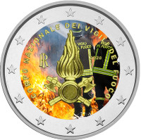Italia 2 € 2020 Palovoimat, väritetty (#2)