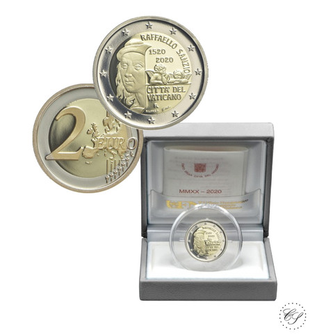 Vatikaani 2 € 2020 Raffaello, Proof