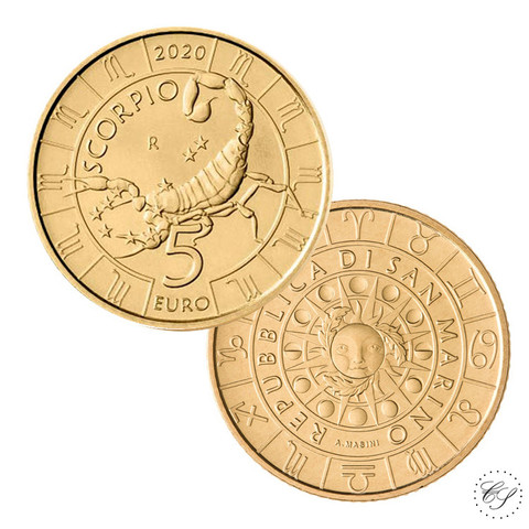 San Marino 5 € 2020 Zodiac - Skorpioni UNC