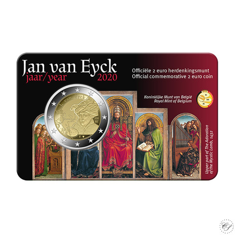 Belgia 2 € 2020 Jan van Eyck BU coincard