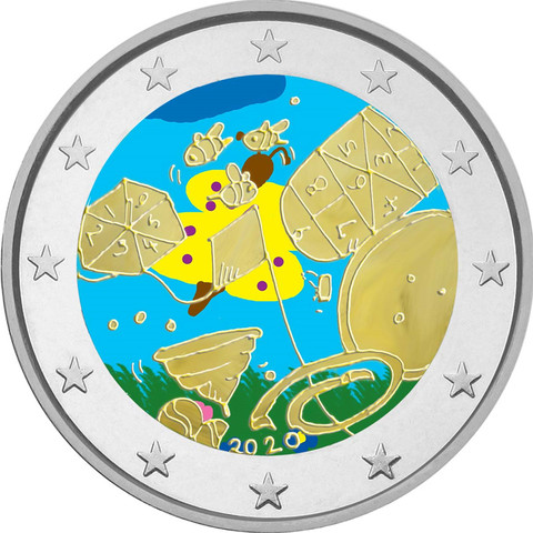 Malta 2 € 2020 Pelit, väritetty (#1)