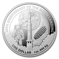 Australia 2019 Kuukävely 50 vuotta 1oz hopearaha