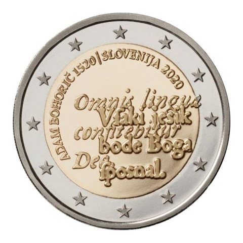 Slovenia 2 € 2020 Adam Bohoric 500 vuotta, Proof