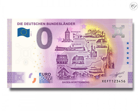 Saksa 0 € 2020 Saksan osavaltiot & Baden-Württemberg UNC