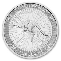 Australia 2021 Kenguru 1 oz hopearaha