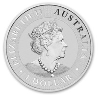 Australia 2021 Kenguru 1 oz hopearaha