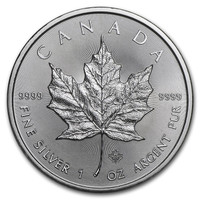 Kanada 2021 Maple Leaf hopearaha 1 oz