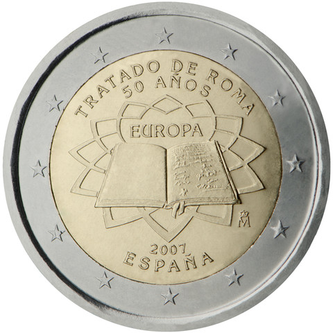 Espanja 2 € 2007 Rooman Sopimus