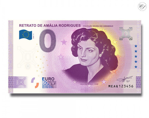 Portugali 0 € 2020 Amália Rodriguesin muotokuva -Juhlavuosiversio UNC