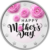 Äitienpäivä 2 € 2021 juhlaraha, väritetty 