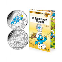 Ranska 2020 Smurffit-hopearaha - Finanssismurffi väritetty