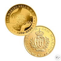 San Marino 20 € 2020 WHO 40 vuotta KULTA