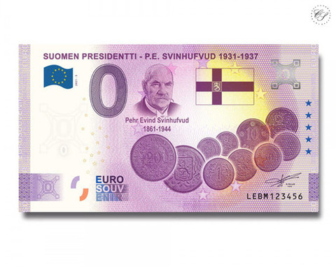 Suomi 0 € 2021 P.E. Svinhufvud - Suomen Presidentit Special Edition UNC