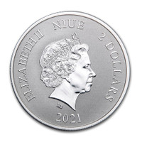 Niue 2021 Kiinan taivaalliset eläimet - Musta kilpikonna 1oz hopearaha