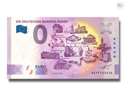 Saksa 0 € 2021 Osavaltiot & Thüringen UNC
